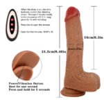 (Only Today 50% off) D44 Realistic Swinging & Warming Silicone Thrusting Dildo with Remote Control 8.5 Inch (3 days delivery)