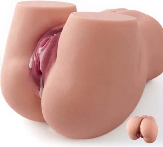 (Only Today 50% off)  Male Masturbator Pussy Ass with Tight Anal and Vagina Stroker,Realistic Pocket Pussy with Skin Textures for Men Masturbation,Portable Butt Male Sex Toy for Doggy Style and Riding Position 5.7LB (3 days delivery)