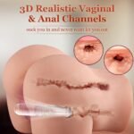 (Only Today 50% off)  Male Masturbator Pussy Ass with Tight Anal and Vagina Stroker,Realistic Pocket Pussy with Skin Textures for Men Masturbation,Portable Butt Male Sex Toy for Doggy Style and Riding Position 5.7LB (3 days delivery)
