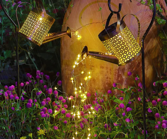The Enchanted Watering Can?- Solar Waterfall Lights?
