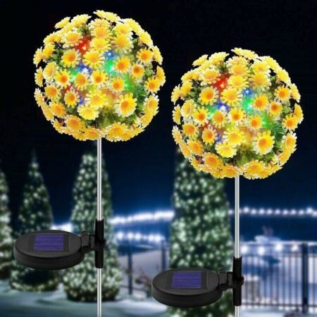 ✨Summer Promotion 49% OFF💐Artificial Daisy Solar Garden Stake Lights