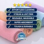 Streak-Free Miracle Cleaning Cloths - Reusable