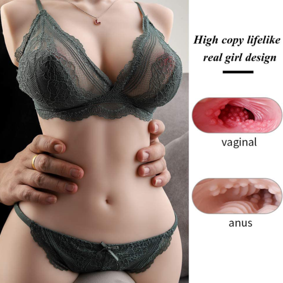 (Only Today 50% off)2.5kg Half Body Sex Doll with 3D Tight Vaginal Anal and Big Boobs for Men Masturbator (Neighbor Virgin)(3 days delivery)