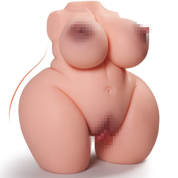 (Only Today 50% off) 3.2kg Big Boobs and Butt Sex Half Body Doll with 3D Realistic Textured Virgin Vagina and E Cup Get more Fun  (3 days delivery)
