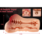 (Only Today 50% off)3D Realistic Vagina and Tight Anal Sex Stroker with Soft TPE Material 0.76KG (3 days delivery)