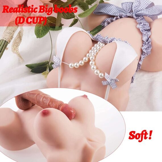 (Only Today 77% off)2.4kg Sex Half Body Doll with firm Boobs and Pink Nipples for Tits Fuck, Anal, Pussyjob(3 days delivery)