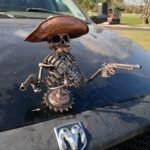 🔥HOT SALE NOW 79% OFF - Handmade Cast Cowboy Skull Gunslinger Hood Ornament Sculpture