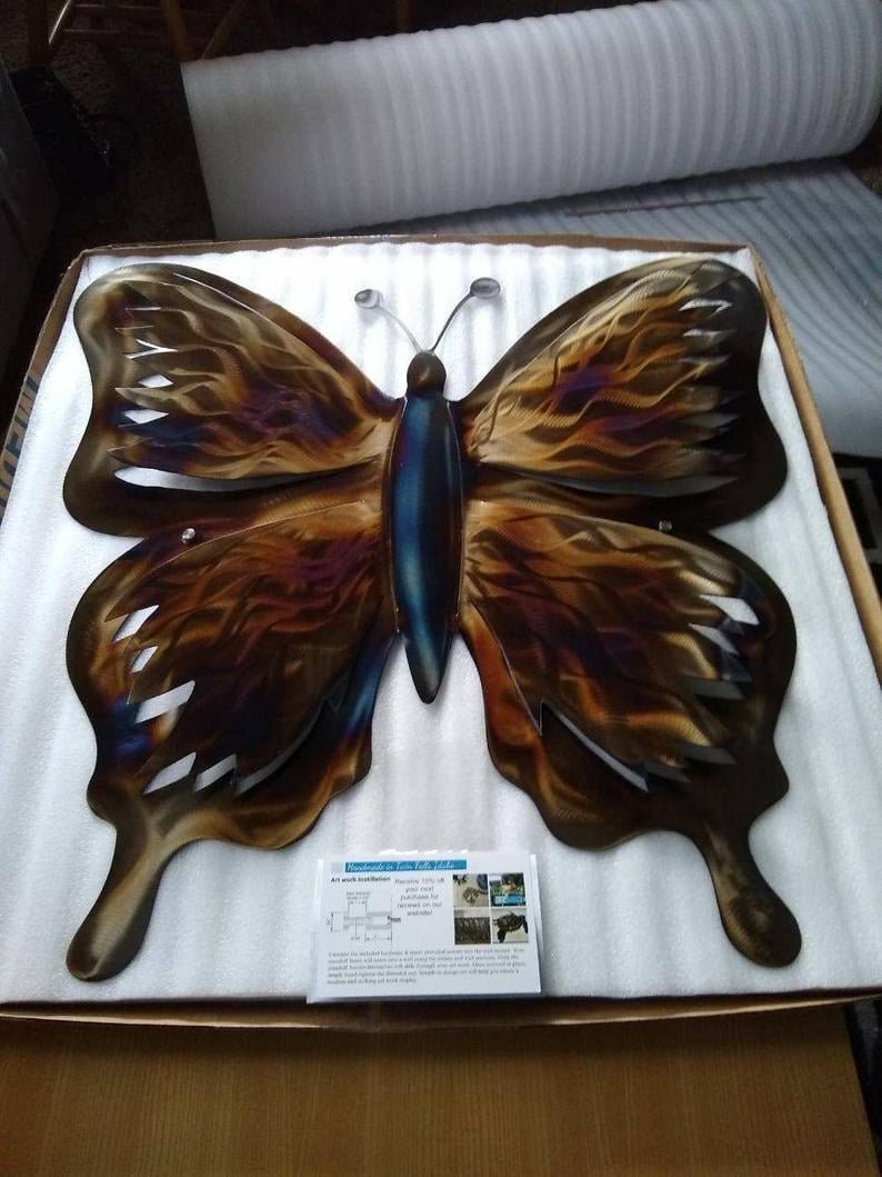Metal Butterfly 3D Plasma Cut Sculpture
