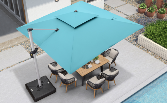 🌞Solar Powered LED🌞Cantilever Patio Umbrella💥buy 2 free shipping💥