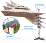 🌞Solar Powered LED🌞Cantilever Patio Umbrella💥buy 2 free shipping💥