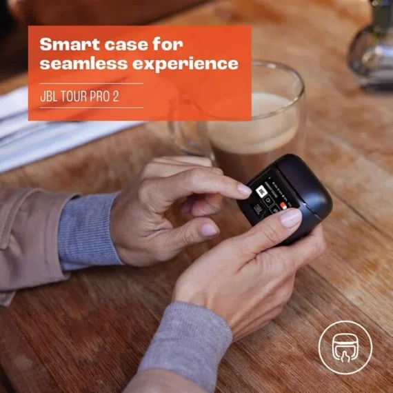 JBL Tour Pro 2 (Black) – True Wireless Noise Cancelling Earbuds. Small