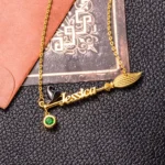 🔥Clearance Price $1.98🔥Customized Witch & Broom Name Necklace