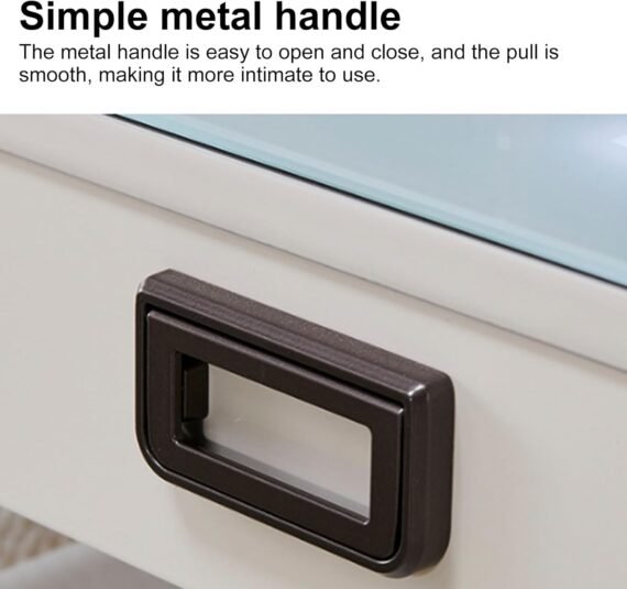 Smart Htstand, Smart Side Table, Htstand With Wireless Charging, 3-Color LED Light, Infinitely Dimmable USB Port, Bedside Table With 3 Independent Drawers